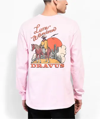 Dravus Lone Wanderer Pink Long Sleeve T-Shirt