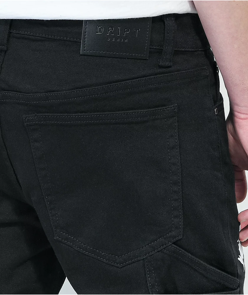 Dript Denim Protect Peace Black Carpenter Jeans