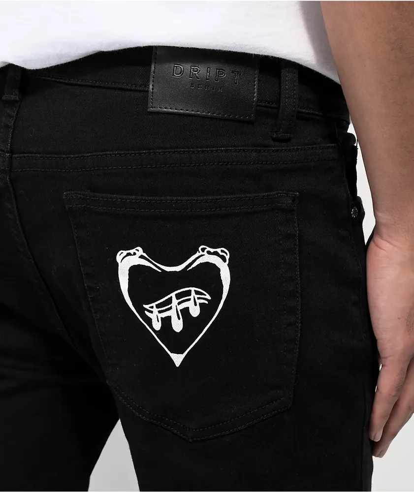 Dript Denim Tattoo Black Jeans