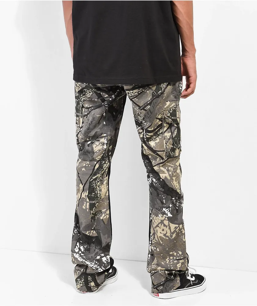 EPTM Hunter Camo & Black Flare Pants