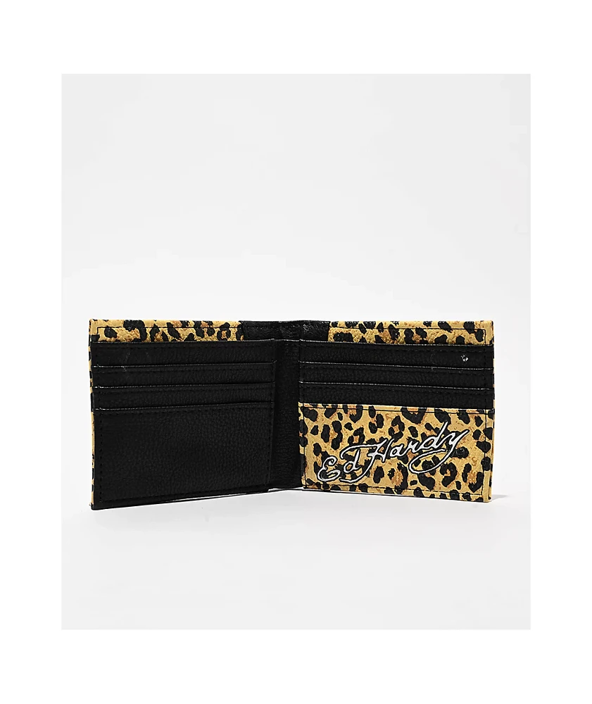 Ed Hardy Cheetah Print Bifold Wallet