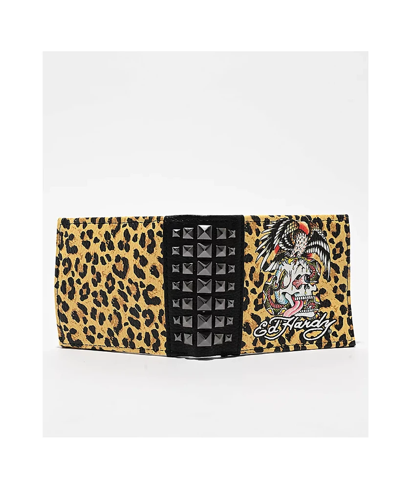 Ed Hardy Cheetah Print Bifold Wallet