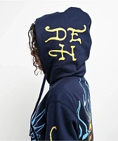 Ed Hardy Panther Bulldog Navy Zip Hoodie
