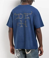 Ed Hardy Wolf Sunfade Navy T-Shirt