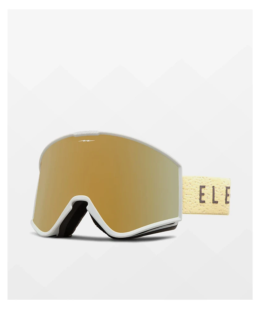 Electric Kleveland Canna Speckle & Gold Chrome Snowboard Goggles