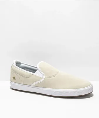 Emerica Wino G6 White Slip-On Skate Shoes