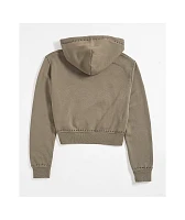 Empyre Angel Green Crop Zip Hoodie