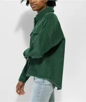 Empyre Aria Green Corduroy Shirt Jacket