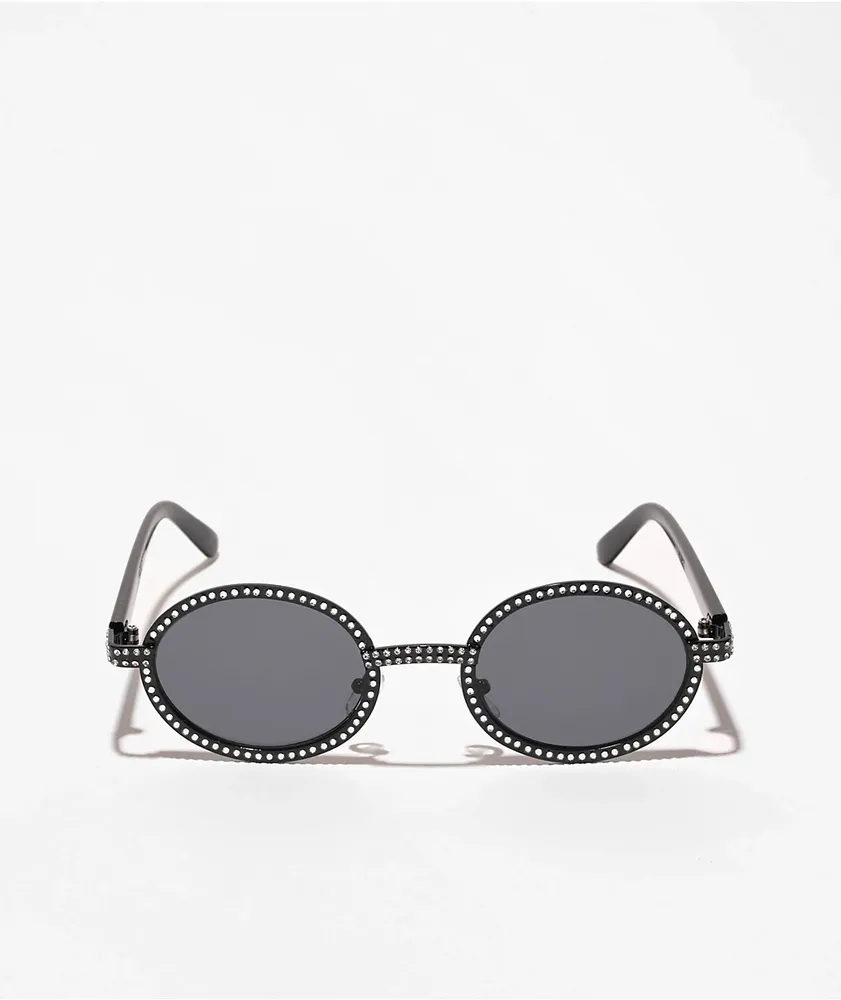 Empyre Bling Black Oval Sunglasses