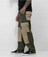 Empyre Blocked Olive & Khaki Cargo Skate Pants
