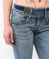 Empyre Britt Y2K Blue Low Rise Flare Jeans