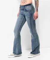 Empyre Britt Y2K Blue Low Rise Flare Jeans