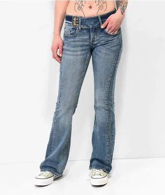 Empyre Britt Y2K Blue Low Rise Flare Jeans