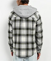 Empyre Chancer Green Hooded Flannel Zip Shirt
