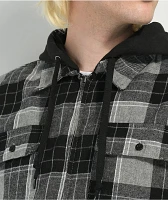 Empyre Chancer Grey & Black Hooded Flannel Shirt