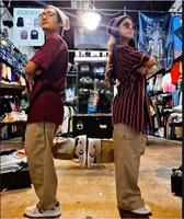 Empyre Chuck Maroon & White Pinstripe Baseball Jersey