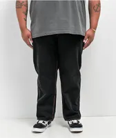 Empyre Contrast Embroidered Black Skate Jeans