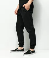 Empyre Creager Stretch Elastic Waist Black Jogger Pants
