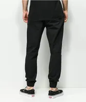 Empyre Creager Stretch Elastic Waist Black Jogger Pants