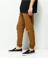 Empyre Creager Stretch Elastic Waist Tobacco Jogger Pants