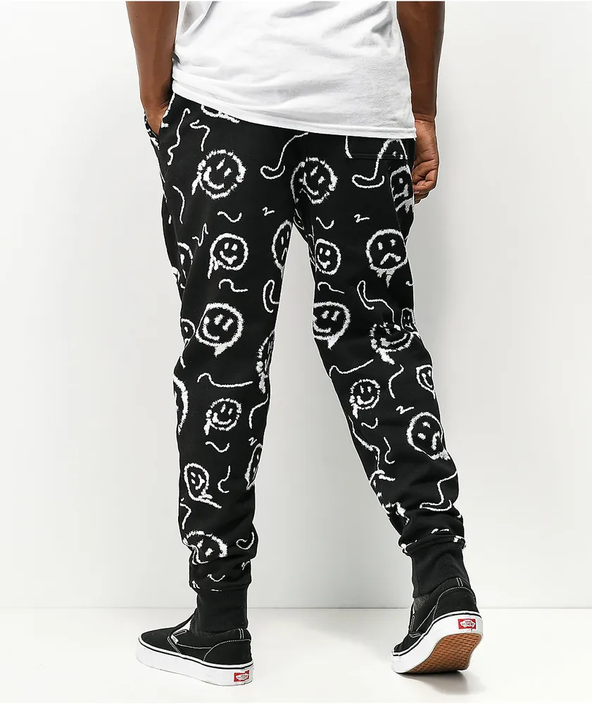 Empyre Doodles Black & White Jogger Sweatpants