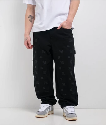 Empyre Double Knee Black Loose Fit Canvas Carpenter Skate Pants