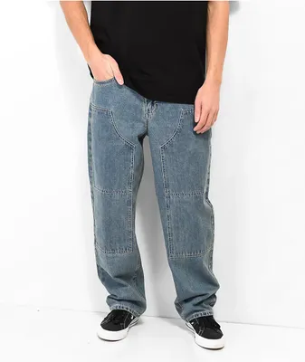 Empyre Double Knee Medium Blue Skate Jeans