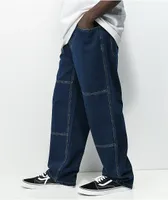 Empyre Evening Loose Fit Dark Blue Utility Skate Jeans