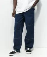 Empyre Evening Loose Fit Dark Blue Utility Skate Jeans