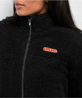 Empyre Flynn Black Crop Top Puffer Fleece