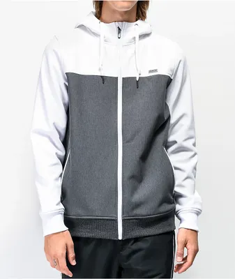 Empyre Highlights White & Charcoal Tech Fleece Jacket