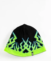 Empyre Inside Out II Black, Green & Purple Skull Cap Beanie