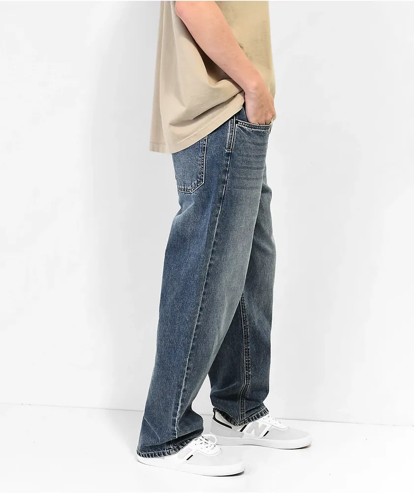 Empyre Johnny Medium Wash Elasic Waist Skate Jeans