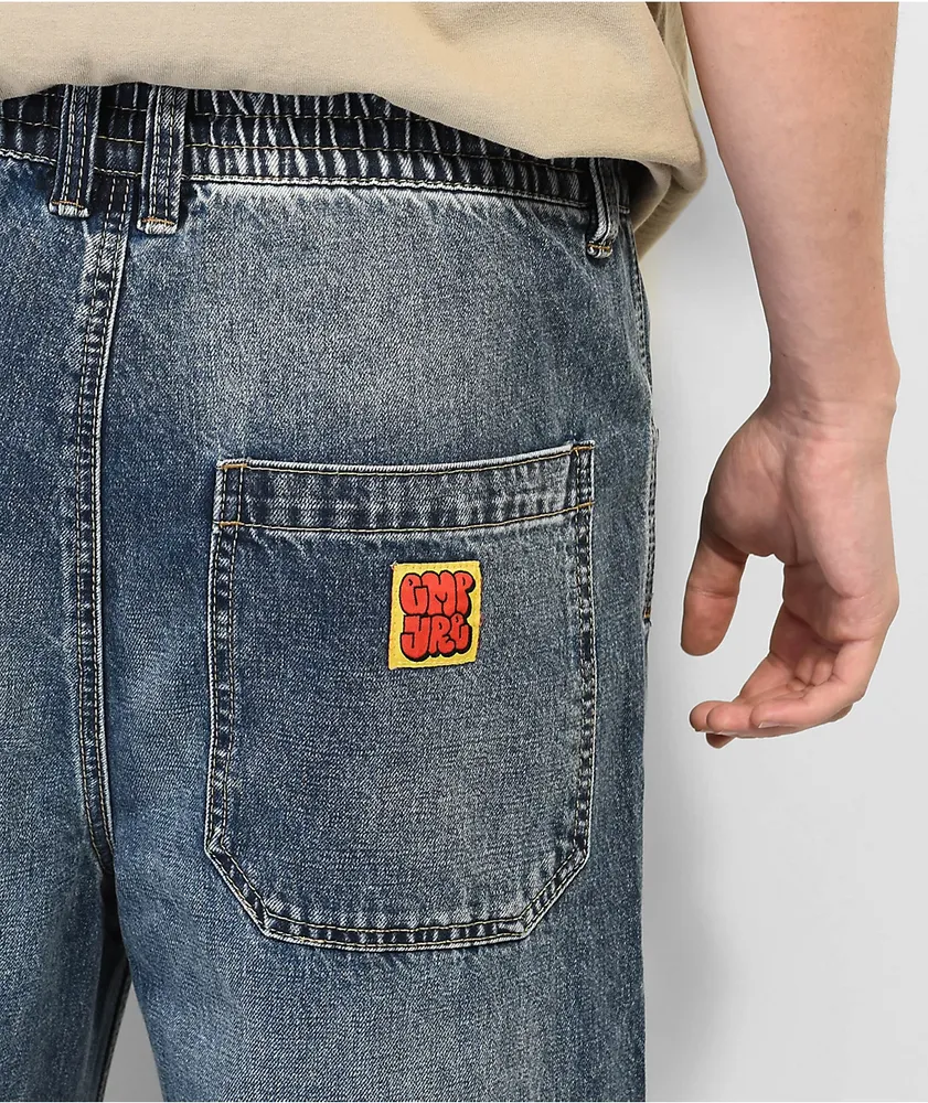 Empyre Johnny Medium Wash Elasic Waist Skate Jeans