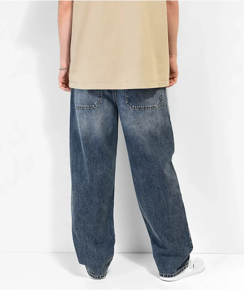 Empyre Johnny Medium Wash Elasic Waist Skate Jeans