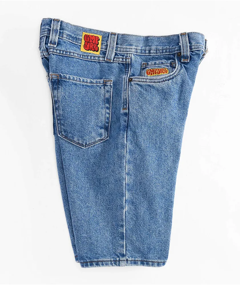Empyre Kids Loose Fit Blue Denim Skate Shorts