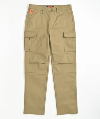 Empyre Kids Loose Fit Khaki Cargo Skate Pants