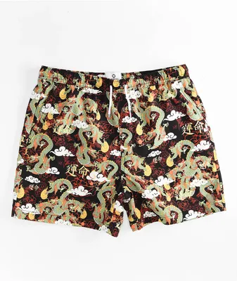 Empyre Kids Ollie Dragon Black Board Shorts
