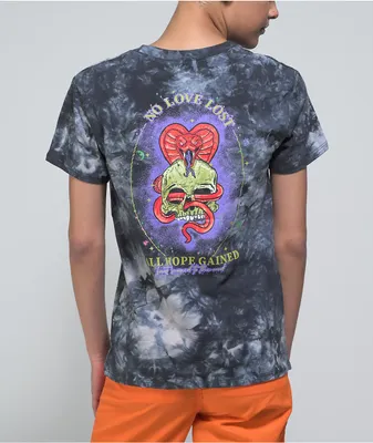 Empyre Laynie Skull Black & Grey Tie Dye T-Shirt
