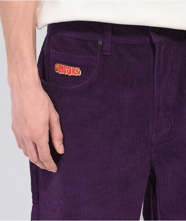 Empyre Corduroy Pants Purple Empyre Tori Sk8 Wide Leg High Rise