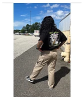 Empyre Loose Fit Khaki Cargo Skate Pants