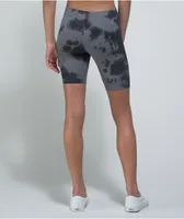 Empyre Sidra Rose Black & Grey Tie Dye Bike Shorts