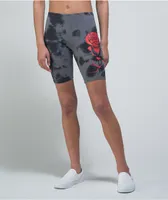 Empyre Sidra Rose Black & Grey Tie Dye Bike Shorts