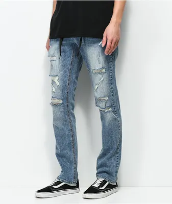Empyre Skeletor Simon Distressed Skinny Jeans