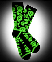 Empyre Spray And Glow Black Crew Socks