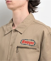 Empyre Swarm Woven Tan Short Sleeve Shirt