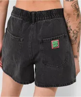 Empyre Tori Black Pleated Denim Skate Shorts
