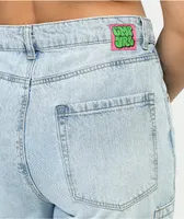 Empyre Tori Light Blue Wash Cargo Skate Jeans