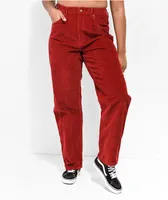 Empyre Tori Pleated Wine Corduroy Skate Pants