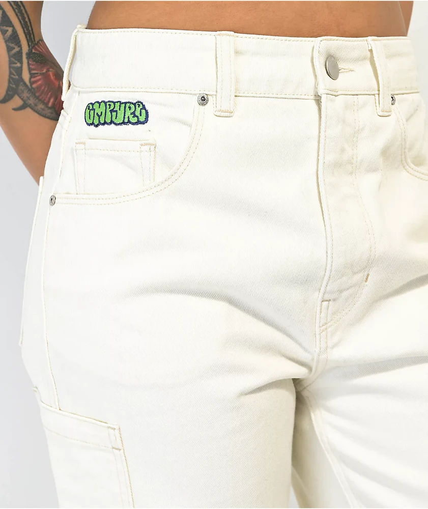 Empyre Tori White Cargo Skate Jeans